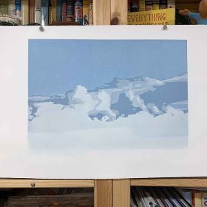 The long way home - Reduction Linocut layer 6