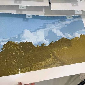 The long way home - Reduction Linocut layer 11