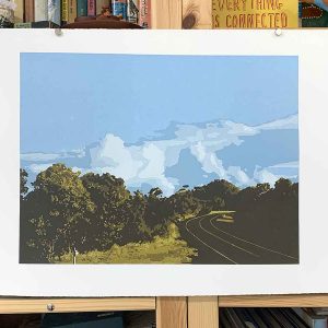 The long way home - Reduction Linocut layer 13