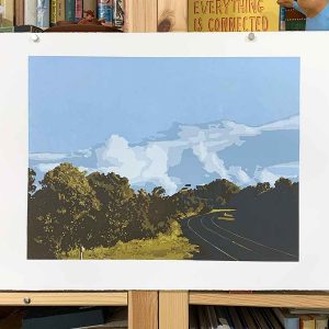 The long way home - Reduction Linocut layer 14