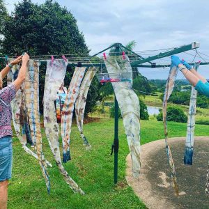 Eco-printing on silk - October 2020