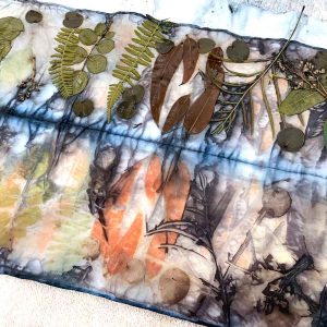 Eco-printing on silk November 2020
