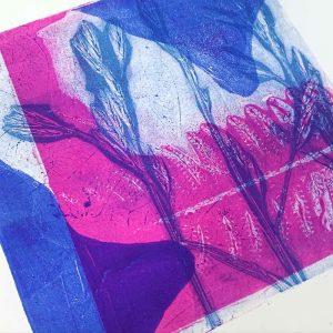 Gelatin Plate Monoprinting workshop Oct 2020