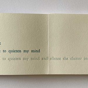 When I took the time to quieten my mind and silence the chatter inside my head