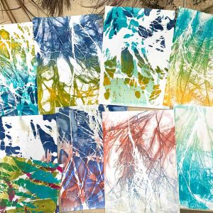 studio gel plate printing day