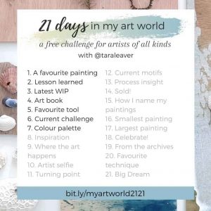 21 days in my art world – 2021, Week 1 - Days 1-7