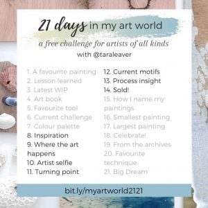 21 days in my art world – 2021, Week 2 - Days 8-14