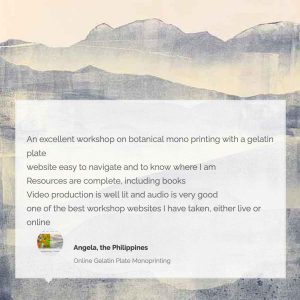 Online Gel Plate Printing Workshop Testimonial, Angela, the Philippines
