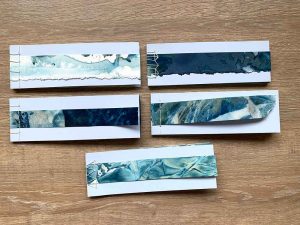 Cyanotype stab stitched book