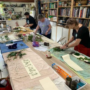 Eco-printing on paper - February 2021