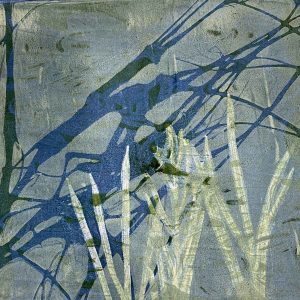 Gelatin plate monoprinting workshop February 2021