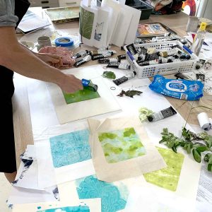 Private Tuition - gelatin plate monoprinting
