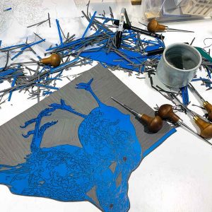 Editions - printmaking exhibition at the Old Ambulance Station, Nambour, April-May 2021