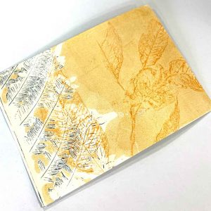 Gel plate print a pack of postcards March 21