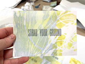 Note to self - Stand your ground