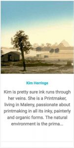 Find Printmaker Kim Herringe on the Maleny trail