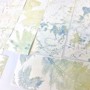 Magpie Stories - artist book monoprinted pages