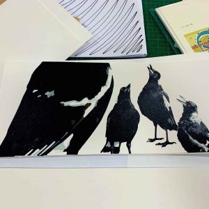 Magpie Stories - artist book planning