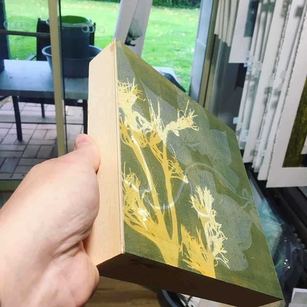 mount paper to wooden panel Kim Herringe