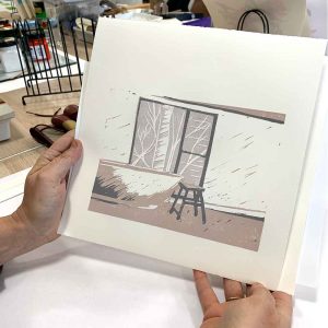 reduction Linocut July 2021