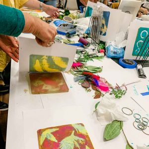 Gel Plate Monoprinting with Ministry of Handmade, Makers Escape, August 2021