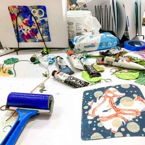 Gel Plate Monoprinting with Ministry of Handmade, Makers Escape, August 2021