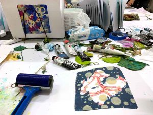Gel Plate Monoprinting with Ministry of Handmade, Makers Escape, August 2021