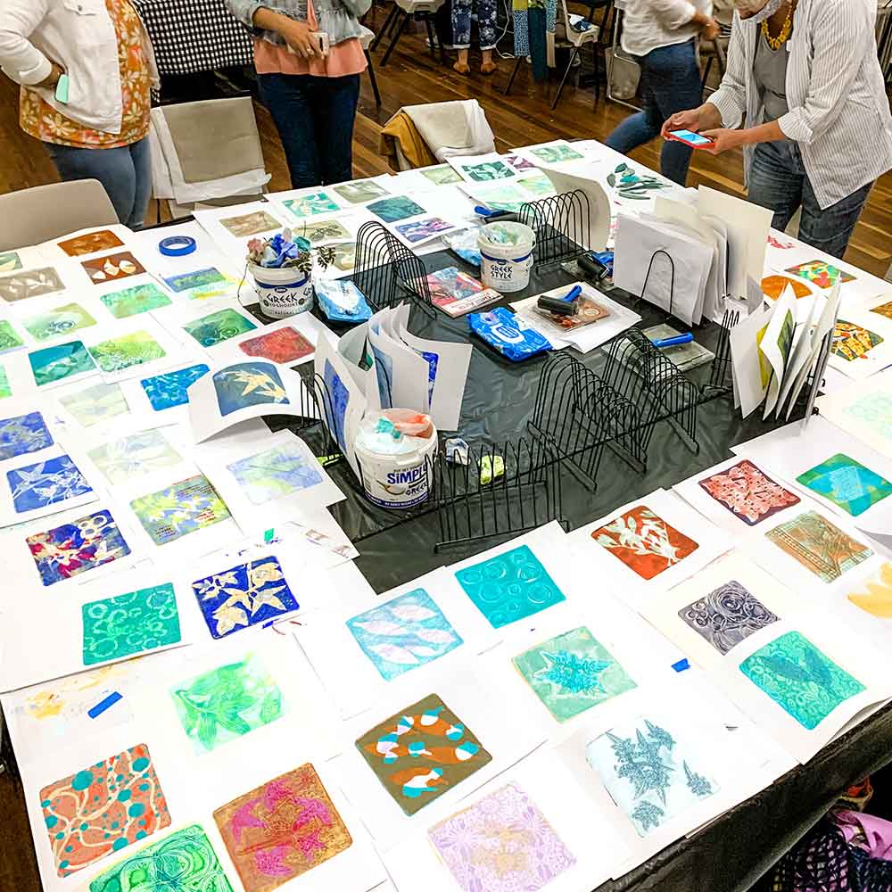 Gel Plate Monoprinting with Ministry of Handmade, Makers Escape, August 2021