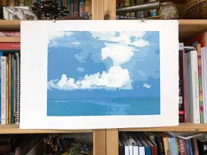 Kavieng - reduction linocut layer 8