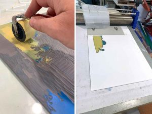 Kavieng - reduction linocut layer 10