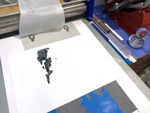 Kavieng - reduction linocut layer 16