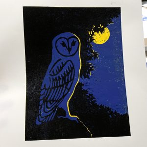 Reduction Linocut Workshop October 2021