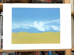 Eagles Nest reduction linocut - layer 10