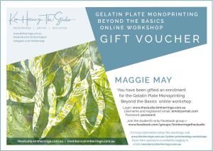 Gel Plate Monoprinting Beyond the Basics Online Workshop Gift Voucher
