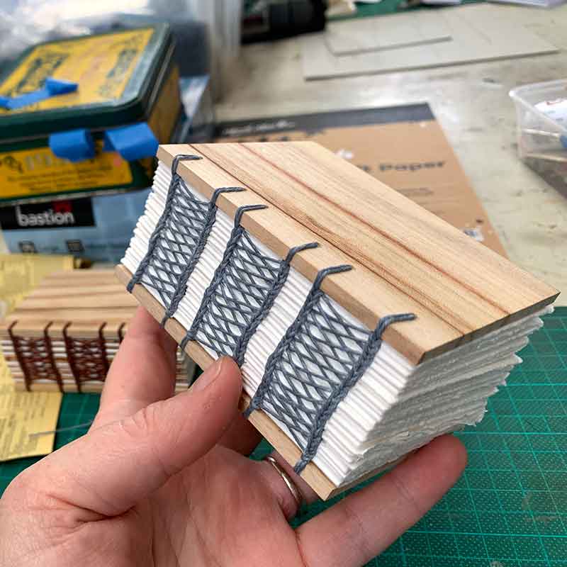 Celtic weave binding on my handmade book