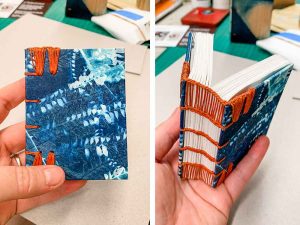 Coptic binding with end bands on my handmade book