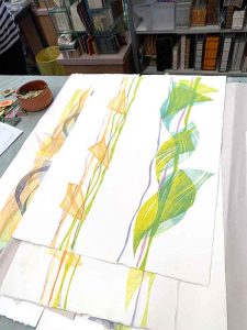 Relief printmaking by Sharon Smith