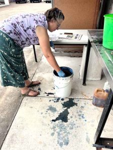 I finally had a go at dyeing with Indigo