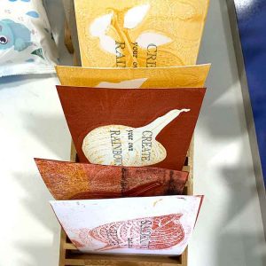 Postcard gel plate and letterpress printing Feb 2022