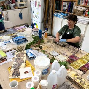 Eco-printing on paper Private Group Workshop March 2022 #2