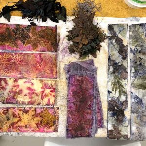 Eco-printing on paper Private Group Workshop March 2022 #2