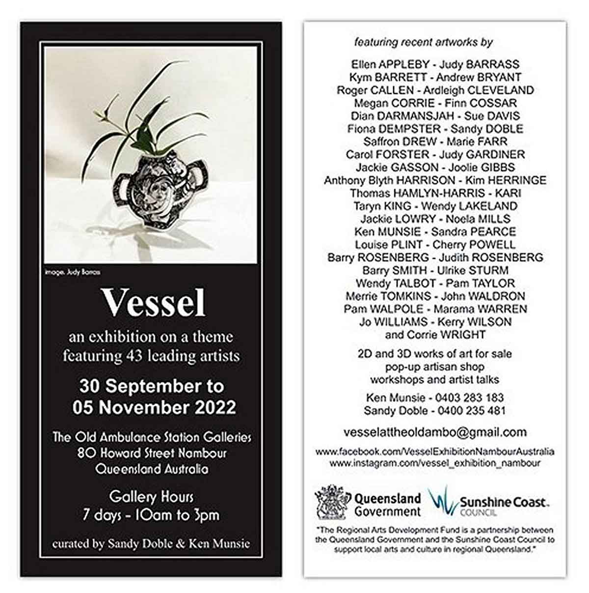 Vessel Exhibition, Nambour Old Ambulance Station Galleries