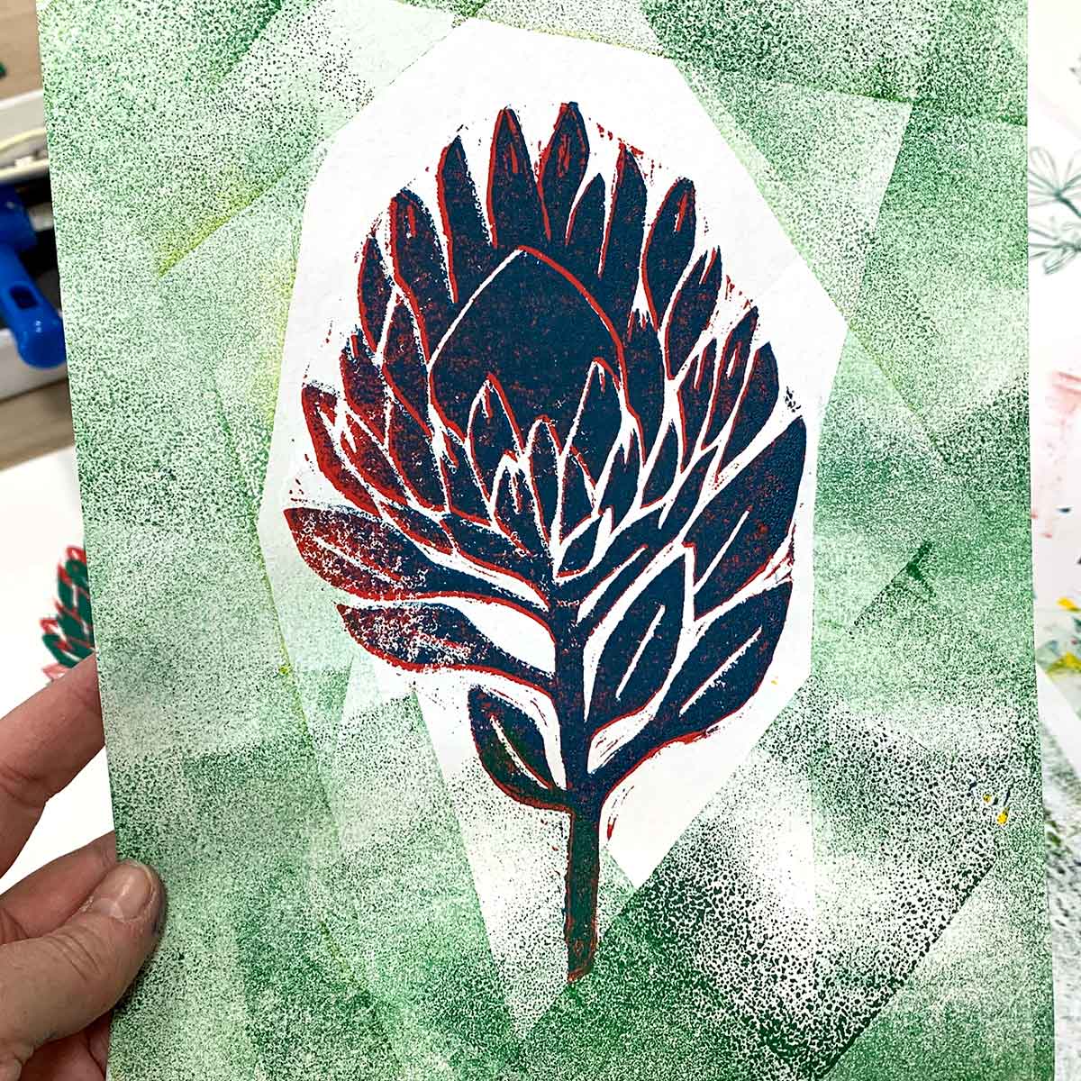 Linocut 101 May 2023 Kim Herringe