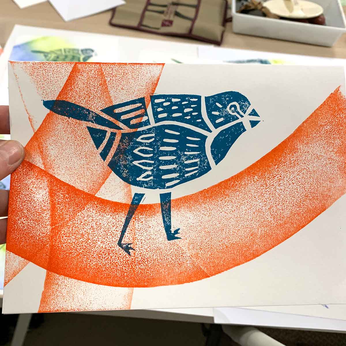 Linocut 101 May 2023 Kim Herringe