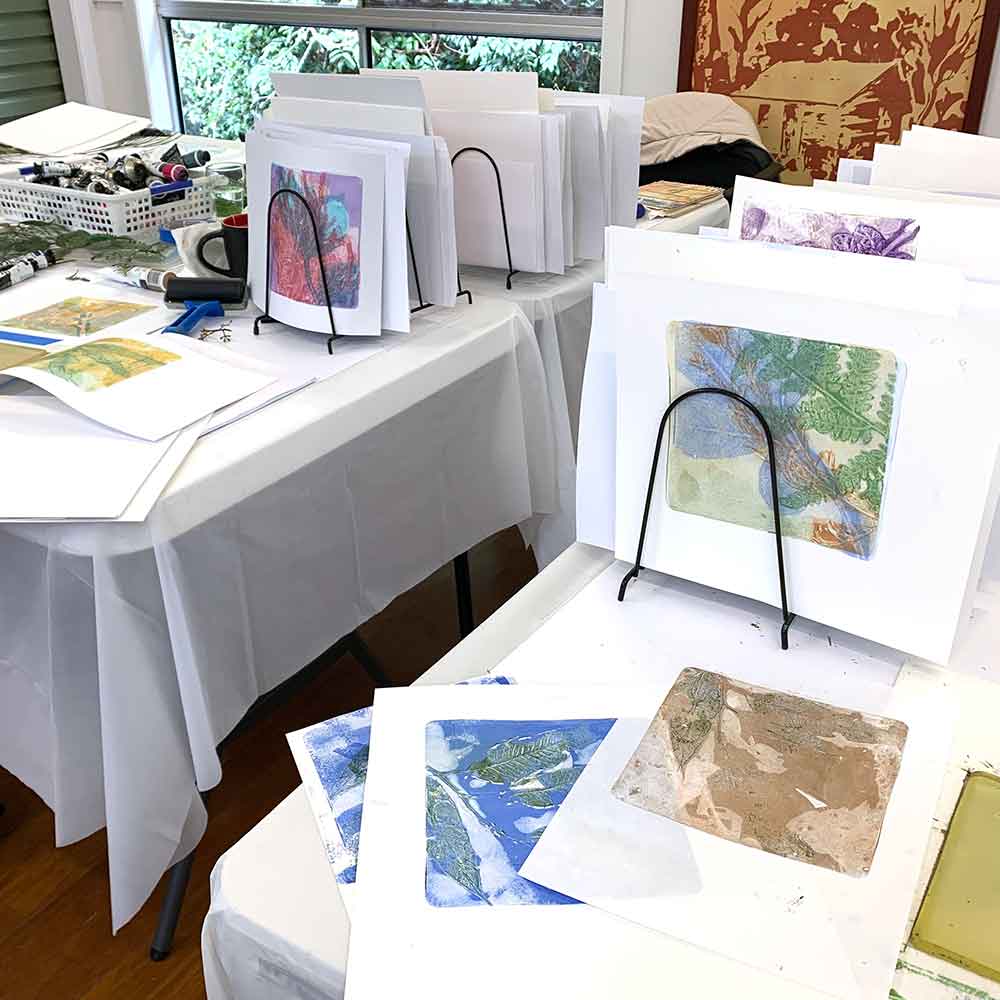 Botanical Impressions with Intention, Buderim Craft Cottage, Winter School 2023