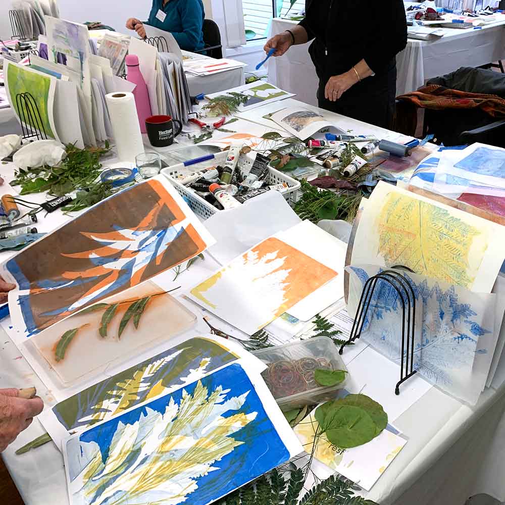 Botanical Impressions with Intention, Buderim Craft Cottage, Winter School 2023