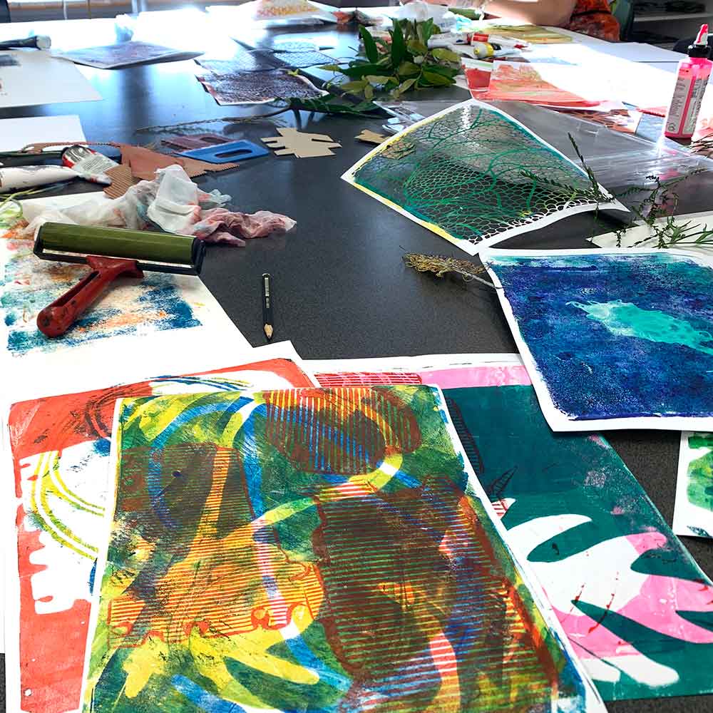 Saint Andrew's Anglican College - Gel Plate Monoprinting August 2023