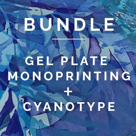 Gel Plate Monoprinting + Cyanotype online workshop bundle