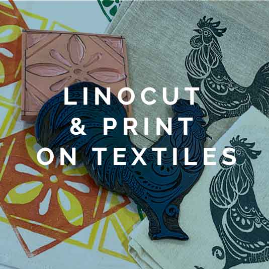 Linocut & Print on Textiles Linocut & Print on Textiles