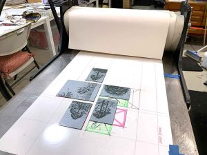 printing my Hinterland Bunyas etching